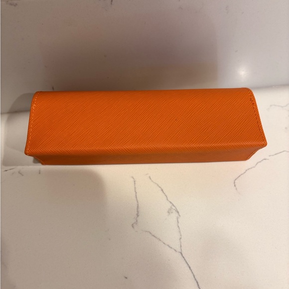 Tory Burch Orange Eye glass case - Picture 2 of 6